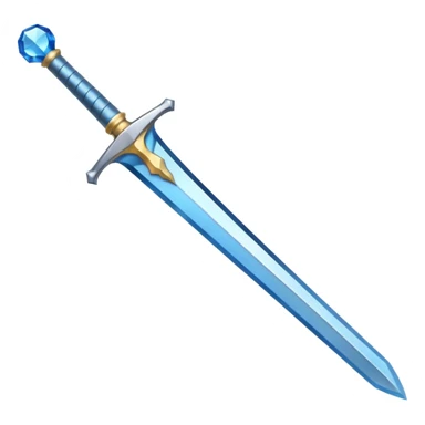 simple emoji sword, gemstone in the hilt, no extra details sticker