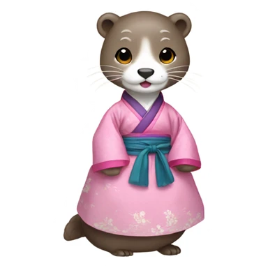 Hanbok dress otter sticker