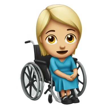 Disabled woman with broken heart sticker