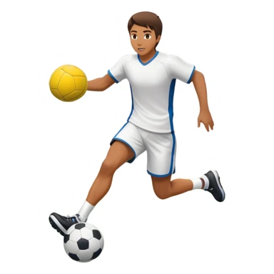 An icon showcasing a virtual sports game, featuring a player in action on the stadium or court. The design includes dynamic movement, like kicking a soccer ball or swinging a tennis racket, with a virtual scoreboard and crowd in the background. Transparent background sticker