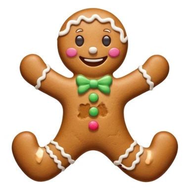 gingerbread man with bitten off leg sticker