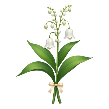 White lily of the valley  sticker