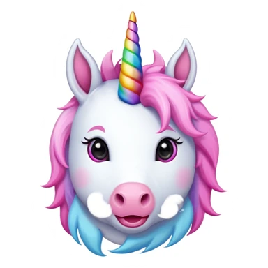 unicorn head, cute, adorable sticker