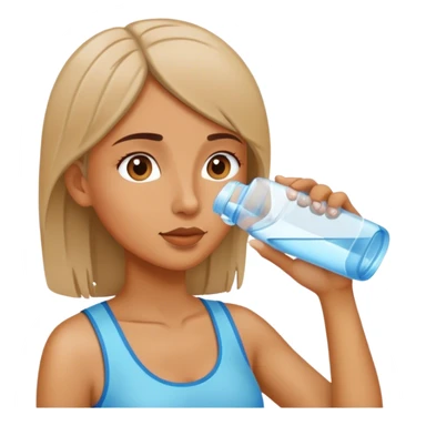 woman drinking water sticker