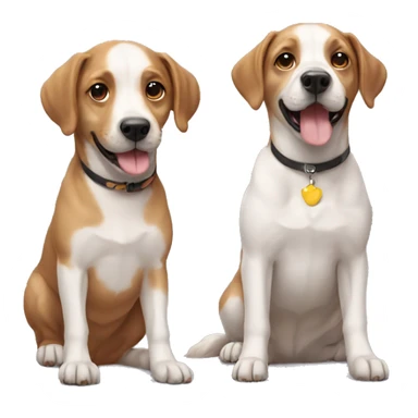 Two cute dogs sticker