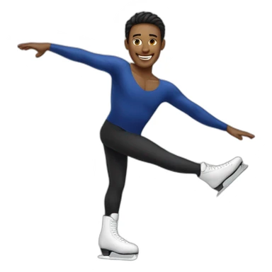 Figure skater man sticker