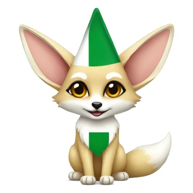 Fennec with algerian flag sticker