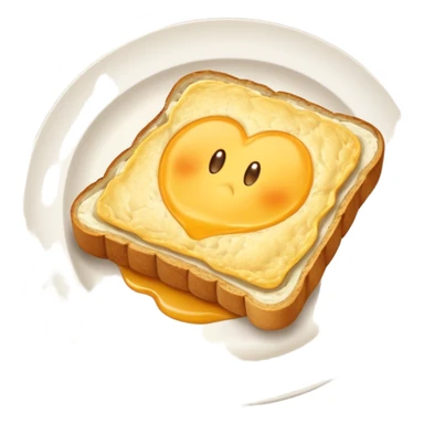 bread omelette in plate  sticker