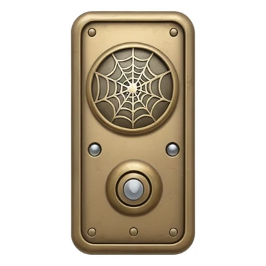 Doorbell with cobwebs  sticker