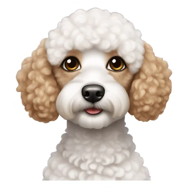 white toy poodle sticker