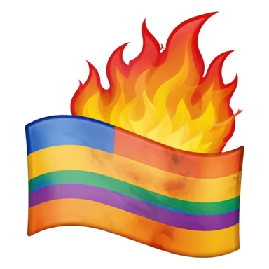 lgbt flag burned emoji  sticker