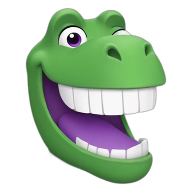 tv barney the dinosaur purple smiling sticker