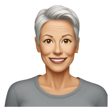 jamie lee curtis cartoon wearing tee sticker