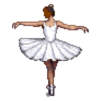 ballet dancer in a white dress sticker