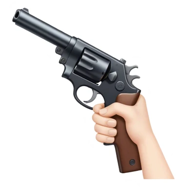 gun pointed at screen sticker