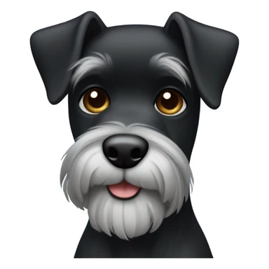 Black schnauzer mini sticker