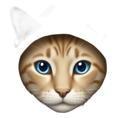 Cat in hoodie blue eyes sticker