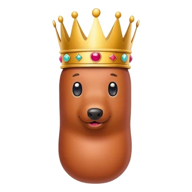 Sausage being crowned sticker