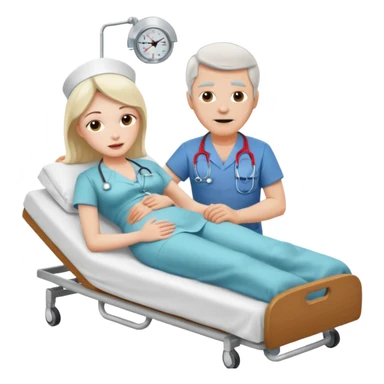 a sick older man being treated by a sexy nurse sticker