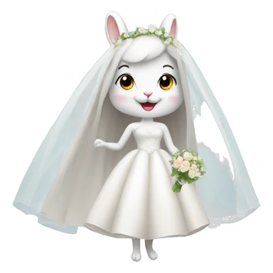 Happy bride Rabbit sticker