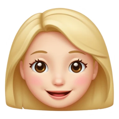 Shy flirty emoji sticker