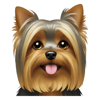 A yorkie sitting  sticker