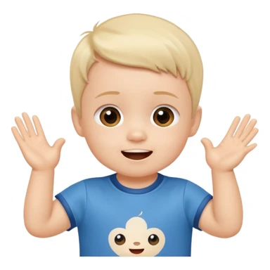 A toddler with a tiny jersey shirt, clapping with adorable enthusiasm sticker