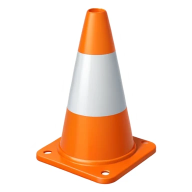 orange traffic cone sticker