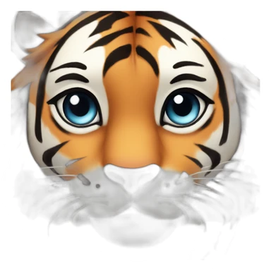 Tiger heart eyes sticker