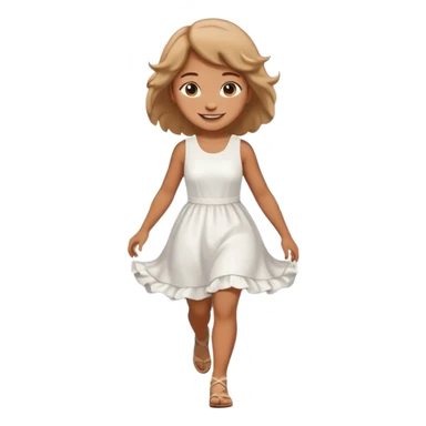 Girl walking on clouds sticker