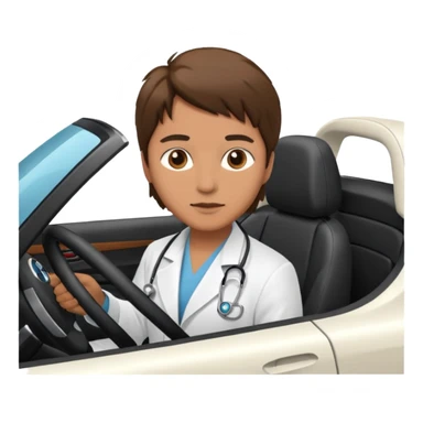 schwarzer BMW mit Arzt als Fahrer sticker