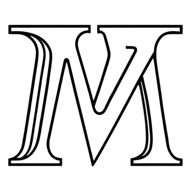 animated-style logo for Matvey4ik bot featuring letter M, modern and dynamic sticker