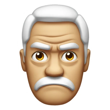 Grumpy face party pooper sticker