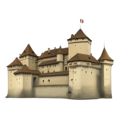 Château de chillon on the geneva lake sticker