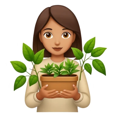 Woman Plants in the hands  sticker