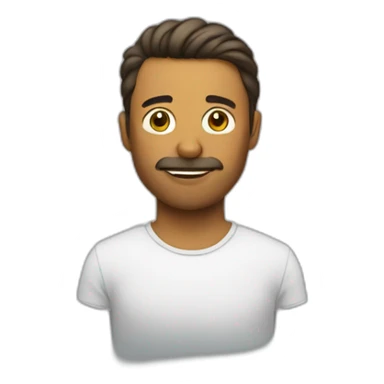 Hommeavec une dinde sticker