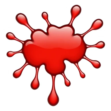Spilled Ink Blot red sticker