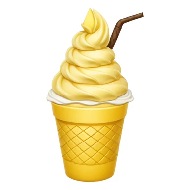 Dole whip in a yellow cup sticker