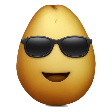 Patato wearing sunglasses sticker