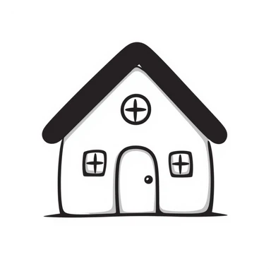 A simple house icon sticker