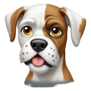 white dog boxer  sticker