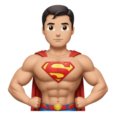 Superman standing with hands on hips sticker