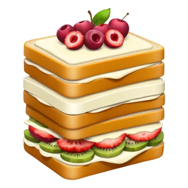 Fruit sandwich with cream sticker