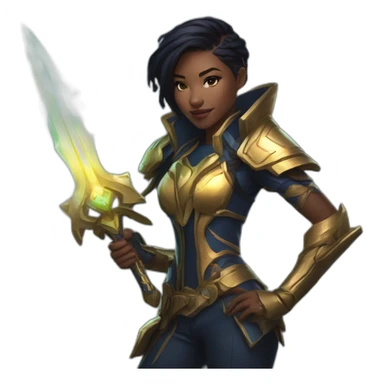 League Of Legends - senna - holding her weapon - keke palmer - sticker