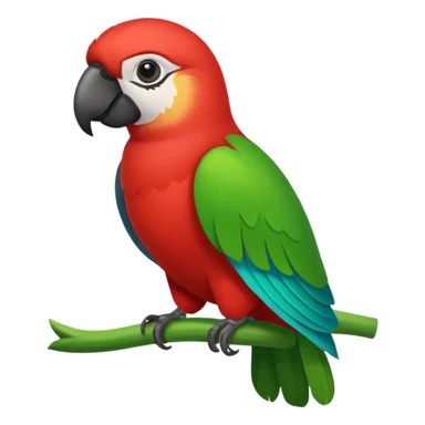 Guacamayo rojo y verde sticker