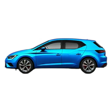 seat leon electric blue front sticker