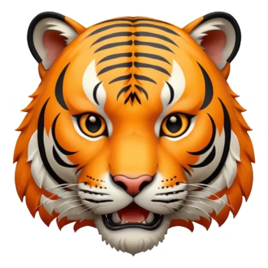 Roaring Dangerous tiger face sticker
