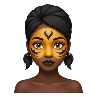 face painted black woman  sticker