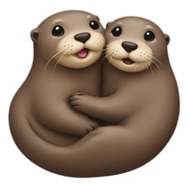 Otters in love sticker
