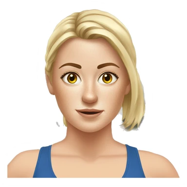 gorgeous white girl with freckles working out in gym sticker